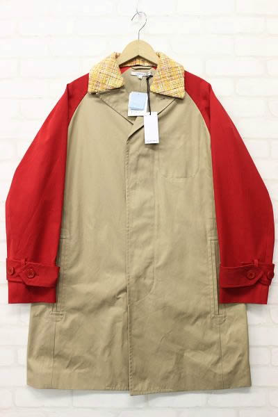 新品 CARVEN 13ss ラグランカラー切替コート カルヴェン