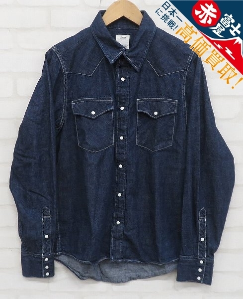 KH6T4287/visvim 18AW SOCIAL SCULPTURE SHIRT ONE WASH 0118205007001 デニムウエスタンシャツ