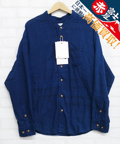 KI5T7304/visvim 20SS KAFKA L/S BANDANA P.W. 0120105011005 バンドカラーシャツ