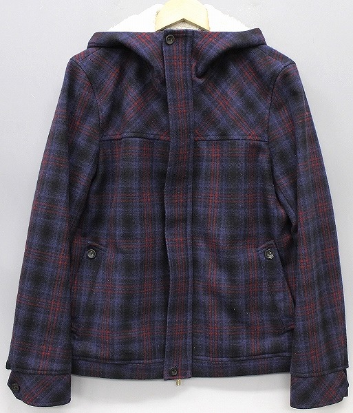 Jjt0737/ファクトタム チェックボアフードブルゾン FACTOTUM