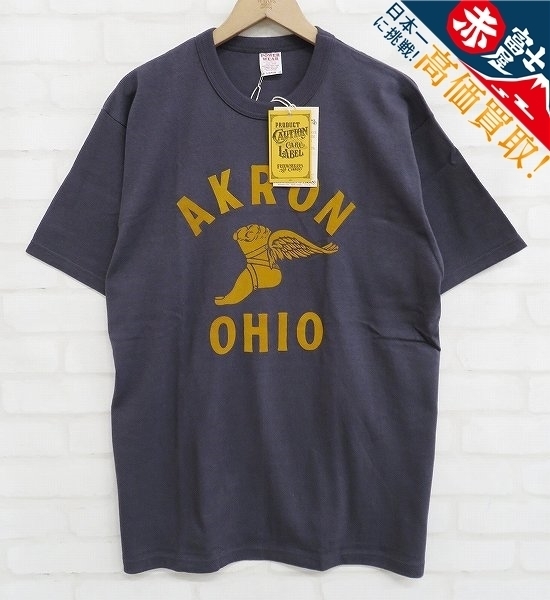 KT6T0299【クリックポスト対応】新品 フリーホイーラーズ AKRON OHIO 半袖Tシャツ FREEWHEELERS