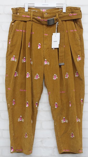 JK2P7033/新品 doublet 20AW15PT130 VIETNAM EMBROIDERY WIDE TAPERED TROUSERS ダブレット ベトナム刺繍ワイドテーパードトラウザーズ