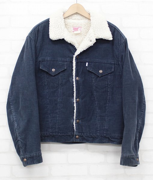 2J1057/リーバイス 70s 70605-1517 コーデュロイボアジャケット USA製 Levi's ビンテージ